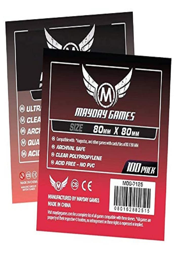 Mayday Games Inc Accessories Mayday Games Inc Sleeves: Card Game Sleeves 80mm x 80mm (100)