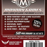 Mayday Games Inc Accessories Mayday Games Inc Sleeves: Premium Mini Chimera Sleeves 43mm x 65mm Dark Red (50)