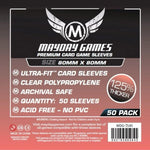 Mayday Games Inc Sleeves: Premium Medium Square Card Sleeves 80mm x 80mm (50) - Lost City Toys