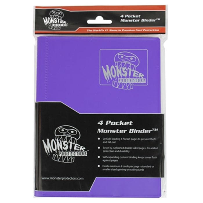 Monster Protectors Binder: 4 - Pocket Monster Matte Purple - Lost City Toys