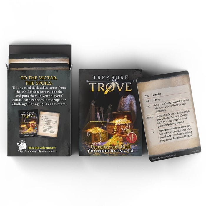 Nord Games D&D 5E: Treasure Trove Deck: CR 5 - 8 - Lost City Toys