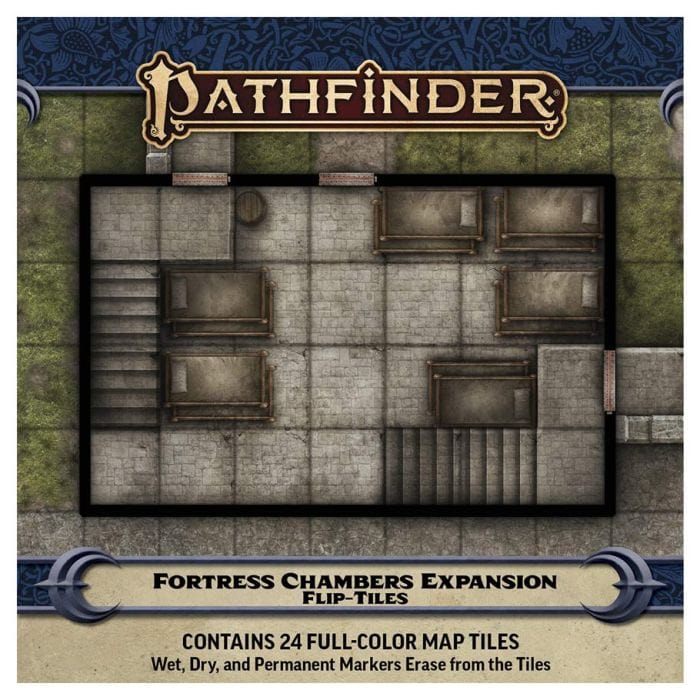 Paizo Pathfinder Flip - Tiles: Fortress Chambers Expansion - Lost City Toys