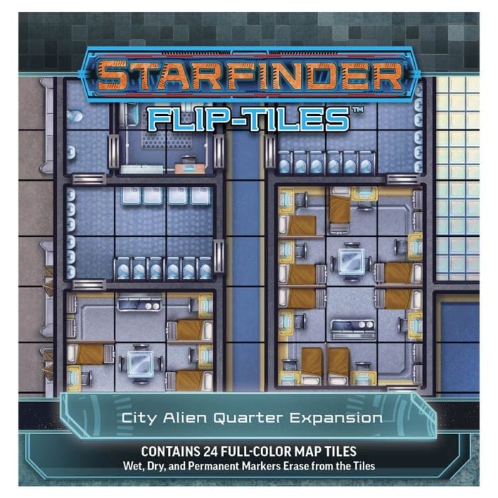 Paizo Starfinder Flip - Tiles: City Alien Quarter Expansion - Lost City Toys