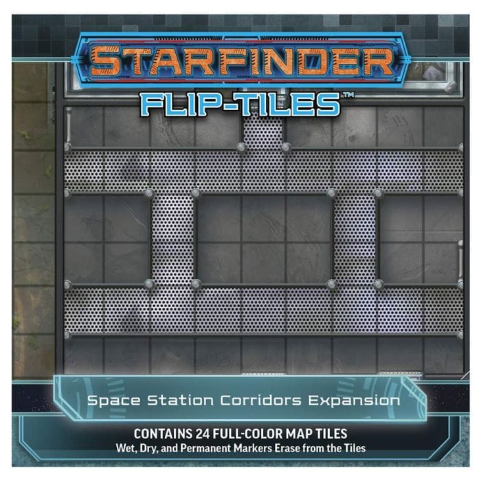 Paizo Starfinder Flip - Tiles: Space Station Corridors Expansion - Lost City Toys