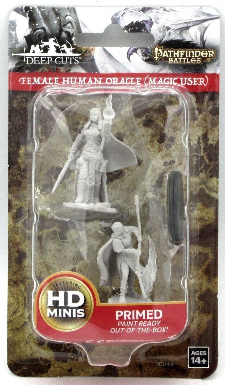 Pathfinder Deep Cuts Unpainted Miniatures: W11 Female Human Oracle (Magic User) - Lost City Toys