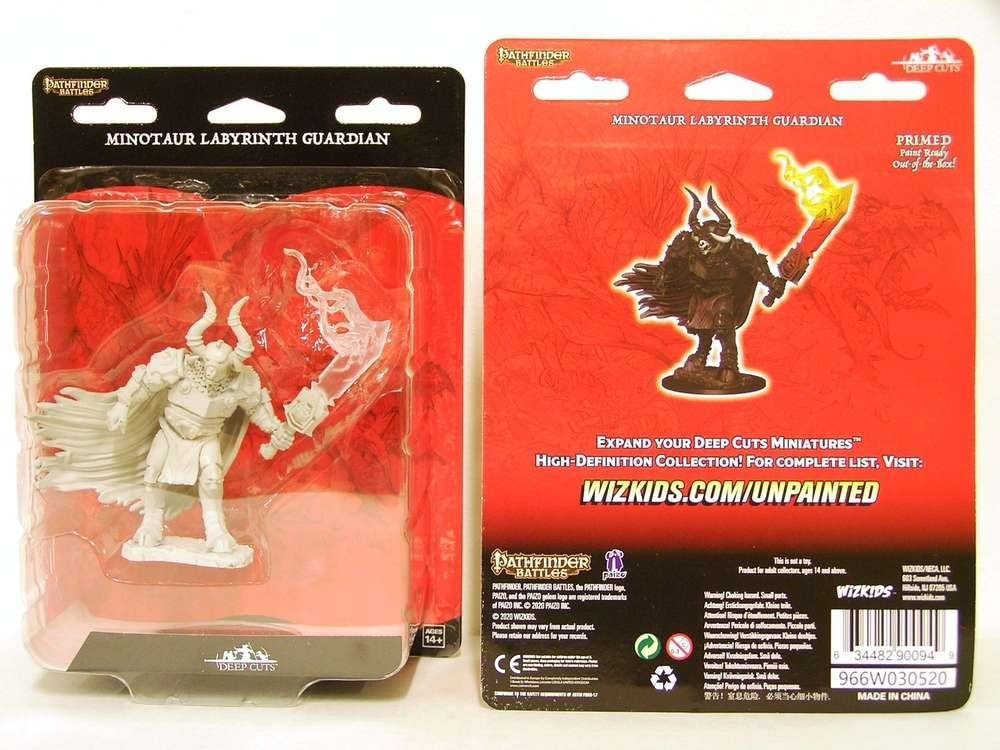 Pathfinder Deep Cuts Unpainted Miniatures: W12 Minotaur Labyrinth Guardian - Lost City Toys