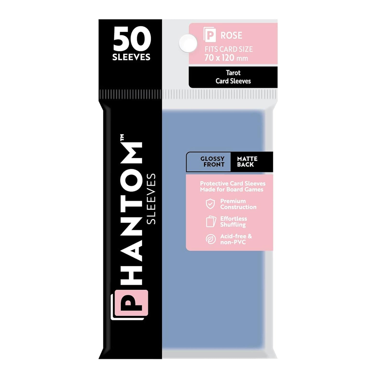 """Phantom Sleeves: """"Rose Size"""" (70mm x 120mm) - Gloss/Matte (50)""" - Lost City Toys