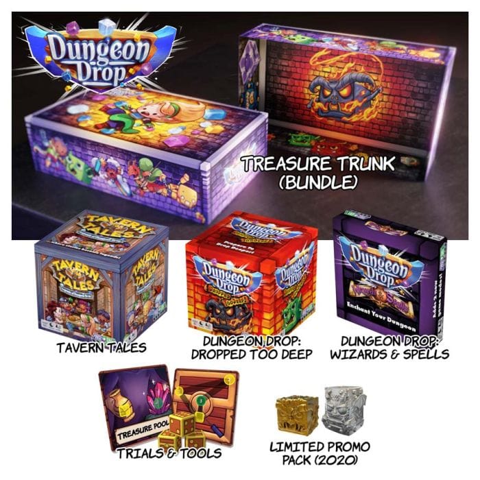 Phase Shift Games Board Games Accessories Phase Shift Games Dungeon Drop: Treasure Trunk Bundle