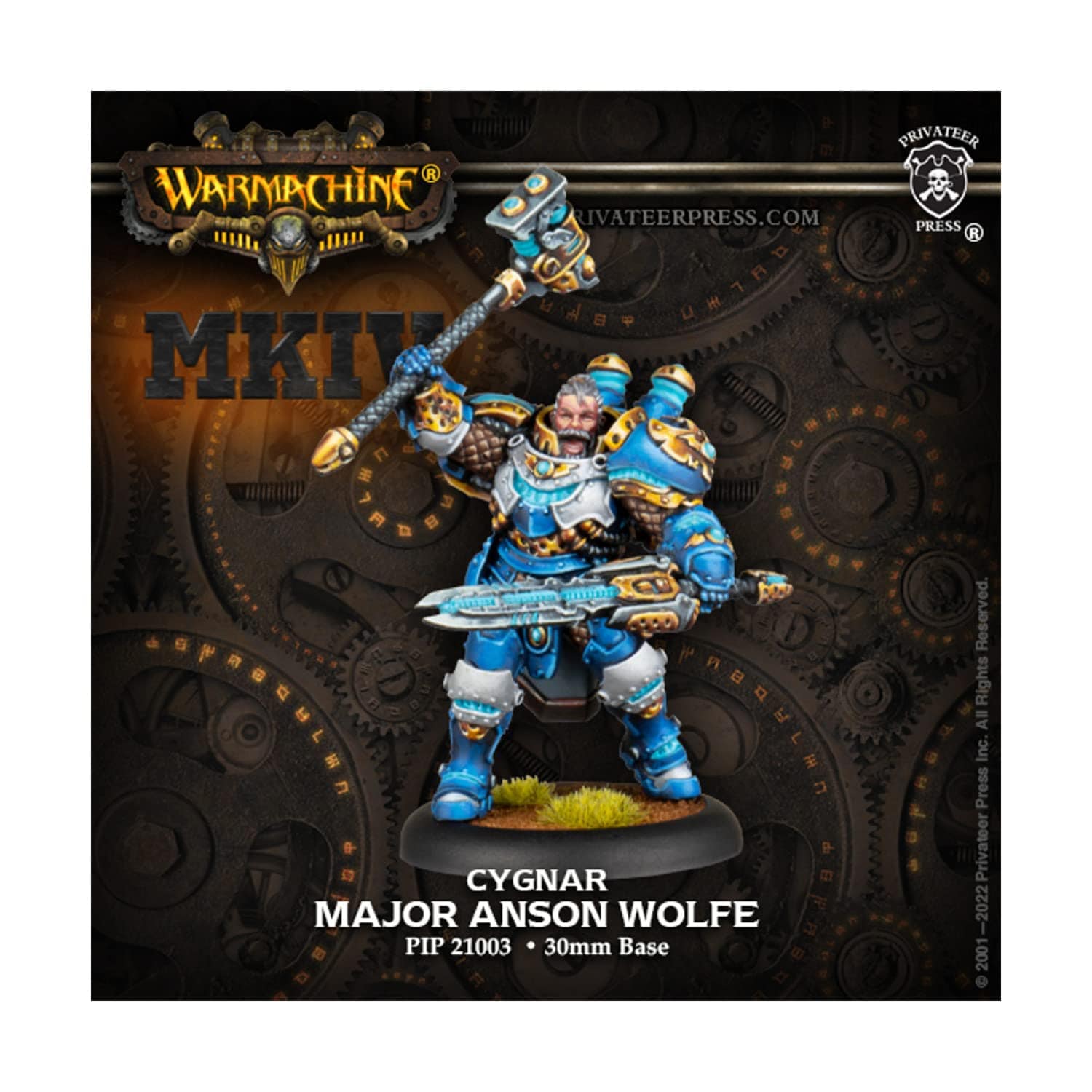 Privateer Press Miniatures Games Privateer Press Warmachine MKIV: Major Anson Wolfe Cygnar Warcaster (Resin)