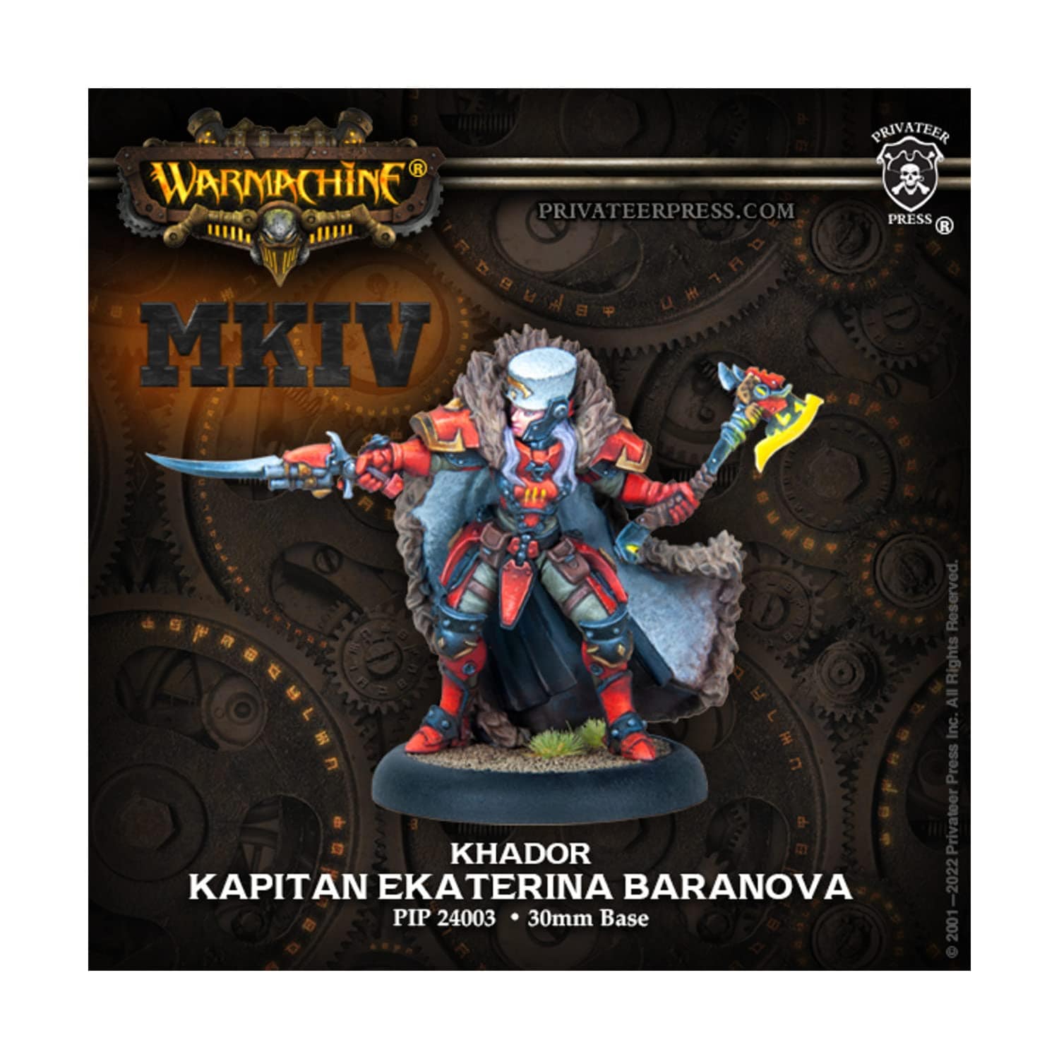 Privateer Press Miniatures Games Warmachine MKIV: Kapitan Ekaterina Baranova Khador Warcaster (Resin)
