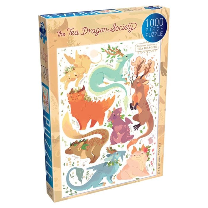 Puzzle: The Tea Dragon Society: Common Varieties of Tea Dragons 1000 Piece - Lost City Toys