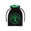 Q-Workshop Accessories Q-Workshop Dice Bag: Forest Black/Green Velour