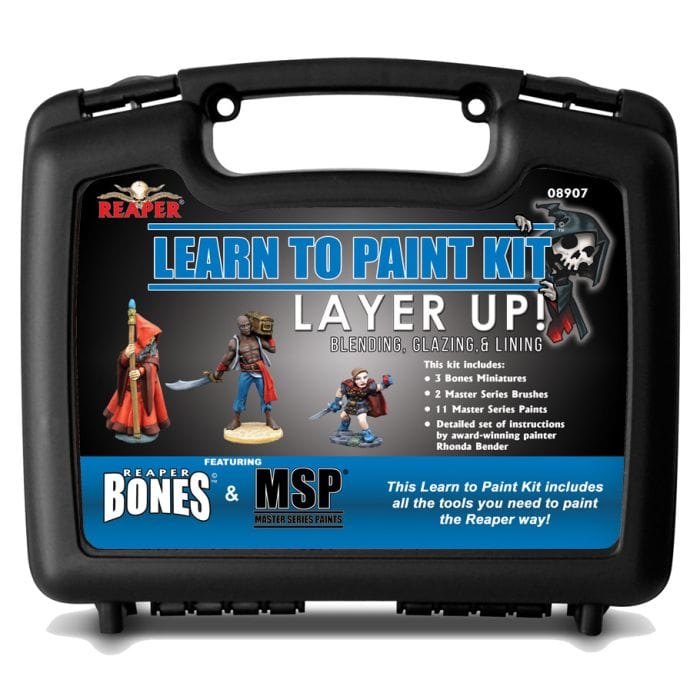 Reaper Miniatures Bare Bones Learn to Paint Kit: Layer Up - Lost City Toys