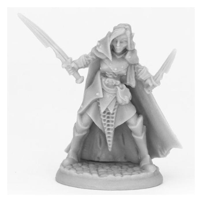 Reaper Miniatures Bones Black: Dark Elf Female Warrior - Lost City Toys