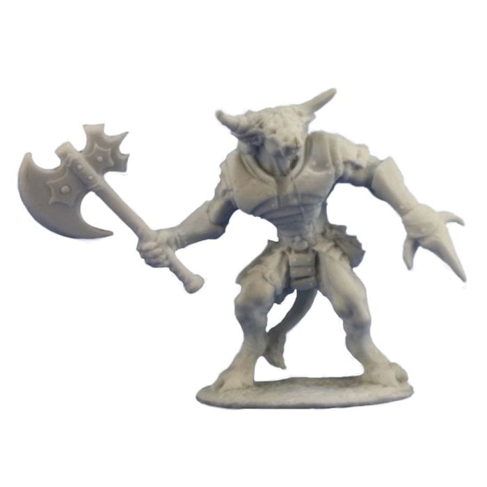 Reaper Miniatures Bones: Bronzeheart, Minotaur Hero - Lost City Toys