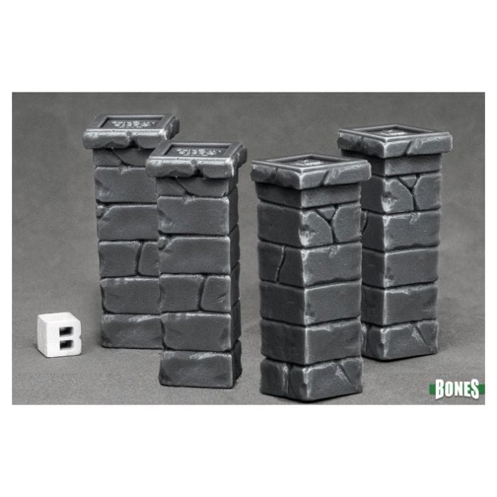 Reaper Miniatures Bones: Graveyard Fence Posts (4) - Lost City Toys