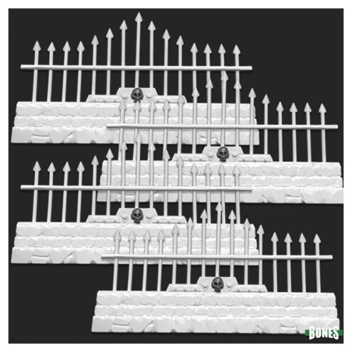 Reaper Miniatures Bones: Graveyard Long Fences (4) - Lost City Toys