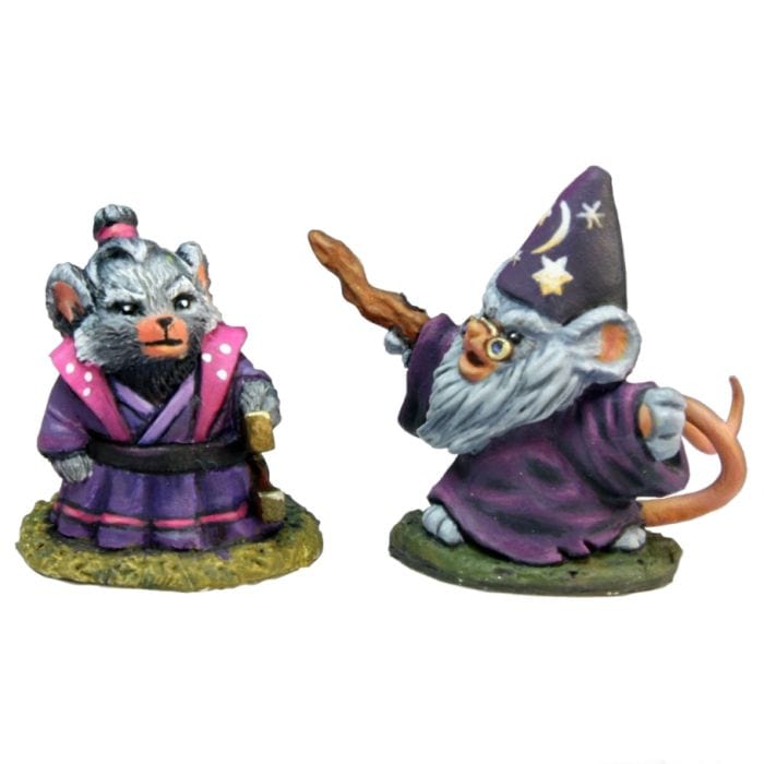 Reaper Miniatures Bones: Mousling Sorcerer & Samurai - Lost City Toys