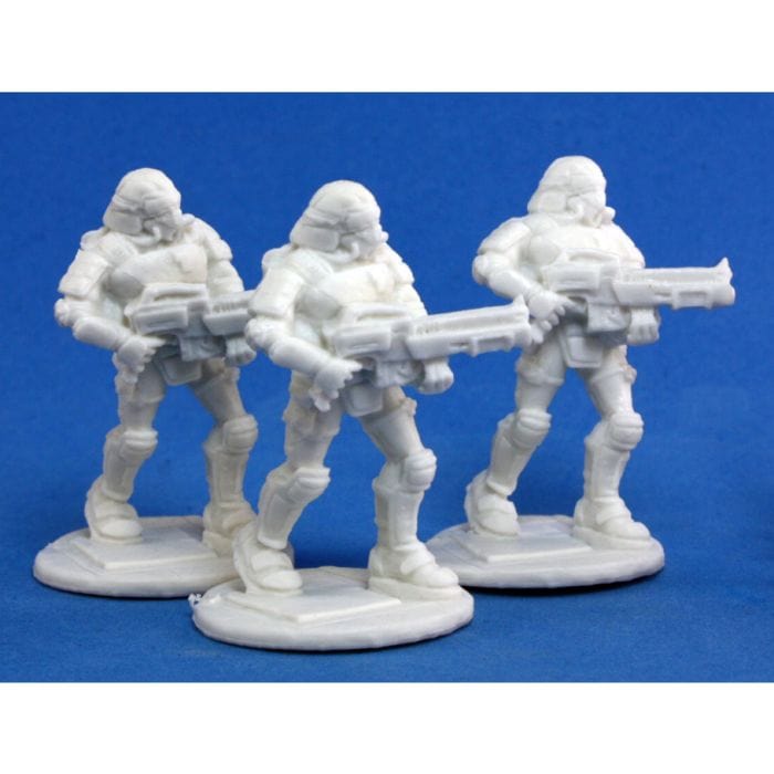 Reaper Miniatures Chronoscope: Bones: Nova Corp: Rifleman (3) - Lost City Toys