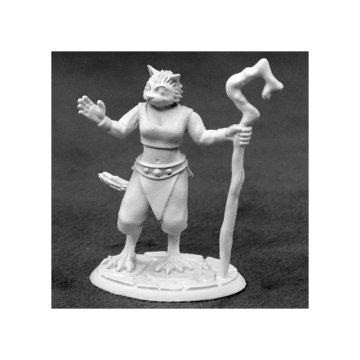 Reaper Miniatures Dark Heaven Legends: Mistveil, Catfolk Sorceress - Lost City Toys