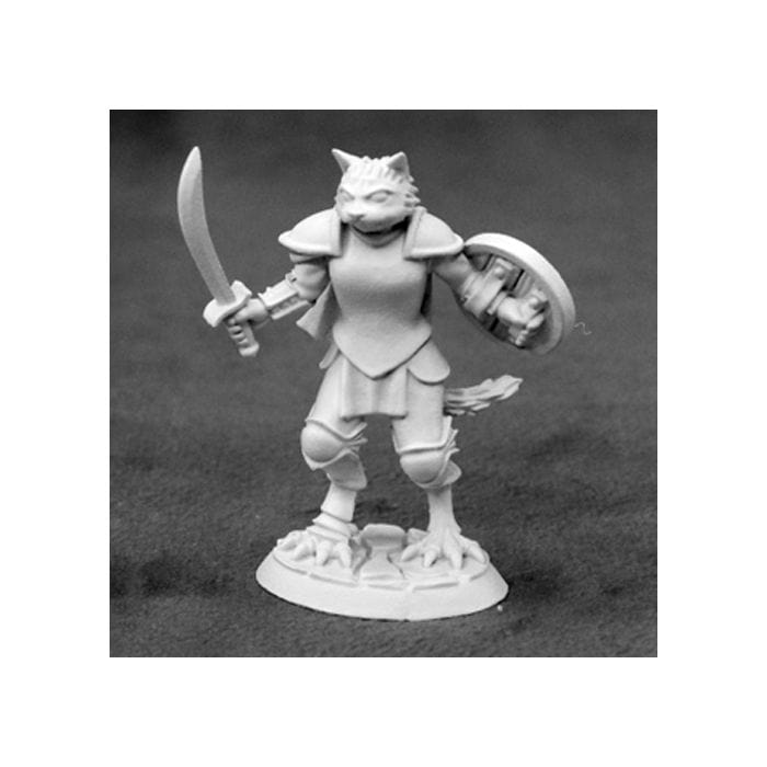 Reaper Miniatures Dark Heaven Legends: Steelclaw, Catfolk Paladin - Lost City Toys