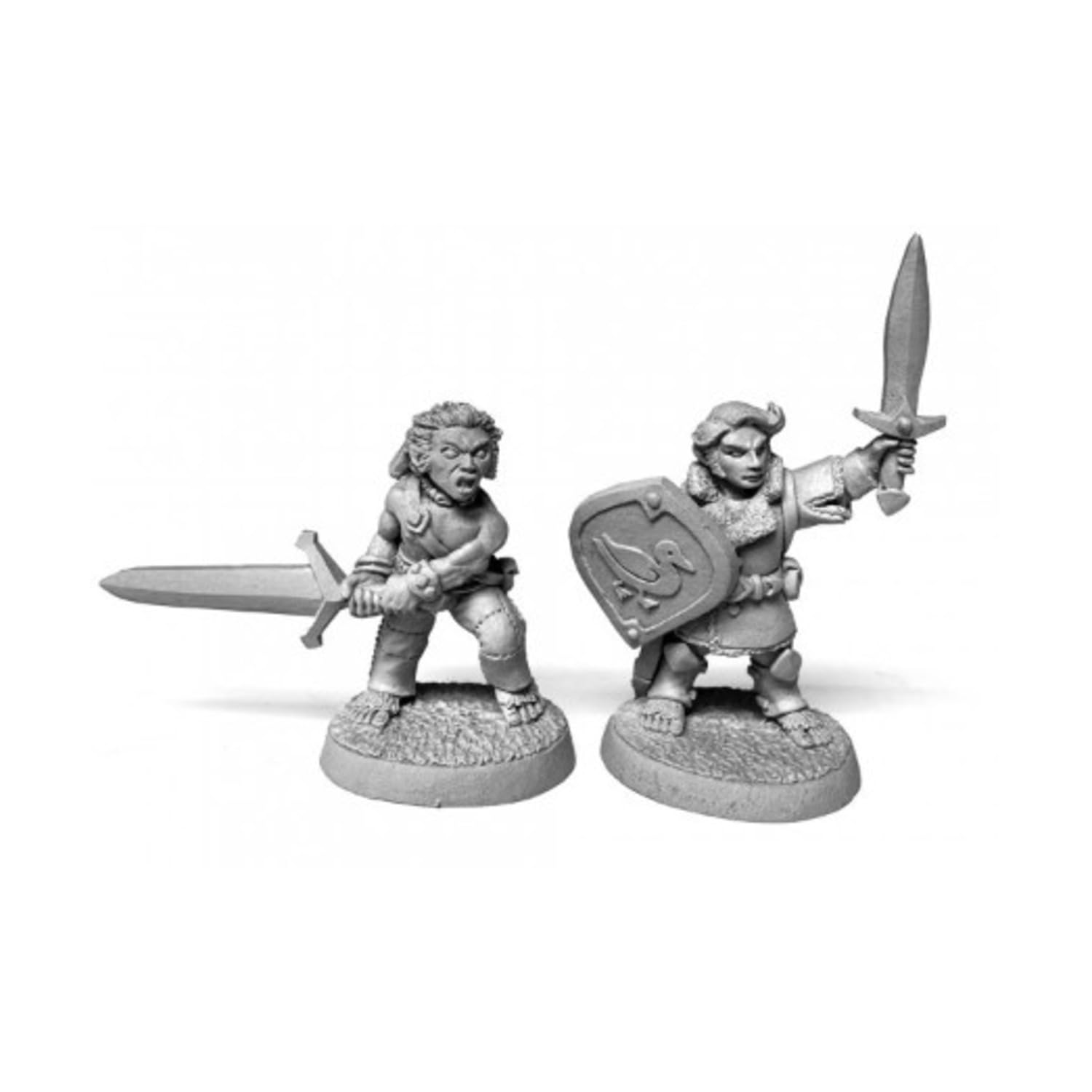 Reaper Miniatures Dungeon Dwellers Bones: Halfling Fighter and Barbarian - Lost City Toys
