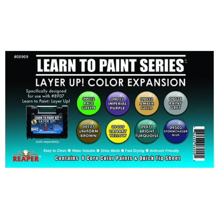 Reaper Miniatures Learn To Paint Kit: Layer Up! Color Expansion - Lost City Toys