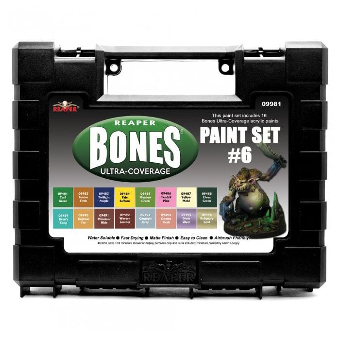 Reaper Miniatures Master Series Paints: Bones: Ultra Coverage Paint Set #6 - Lost City Toys