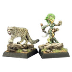 Reaper Miniatures Pathfinder: Lini, Iconic Gnome Druid & Droogami, Snow Leopard - Lost City Toys