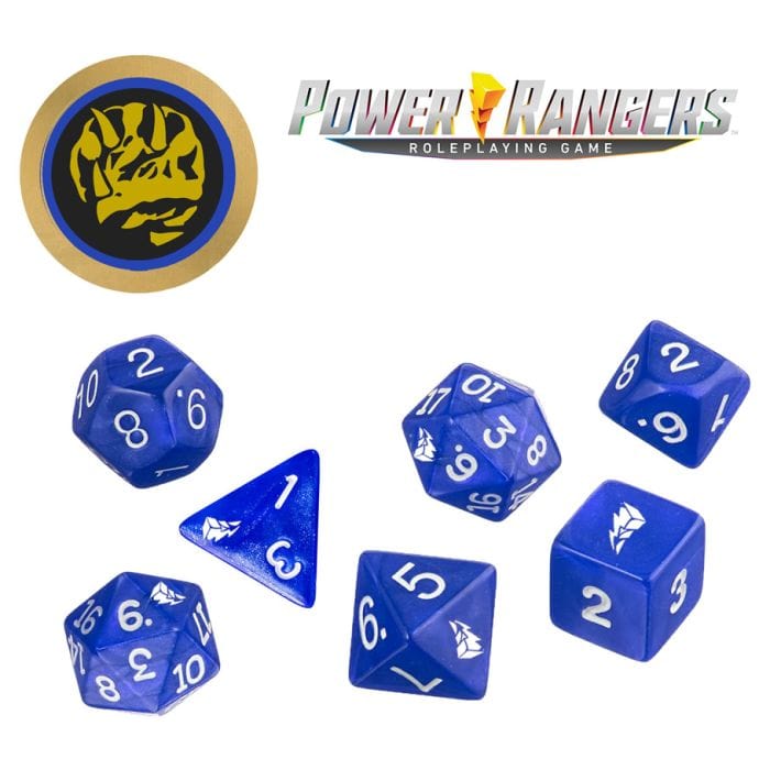 Renegade Game Studios Power Rangers Roleplaying Game Dice Set: Blue - Lost City Toys
