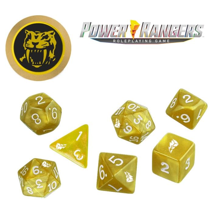 Renegade Game Studios Power Rangers Roleplaying Game Dice Set: Yellow - Lost City Toys