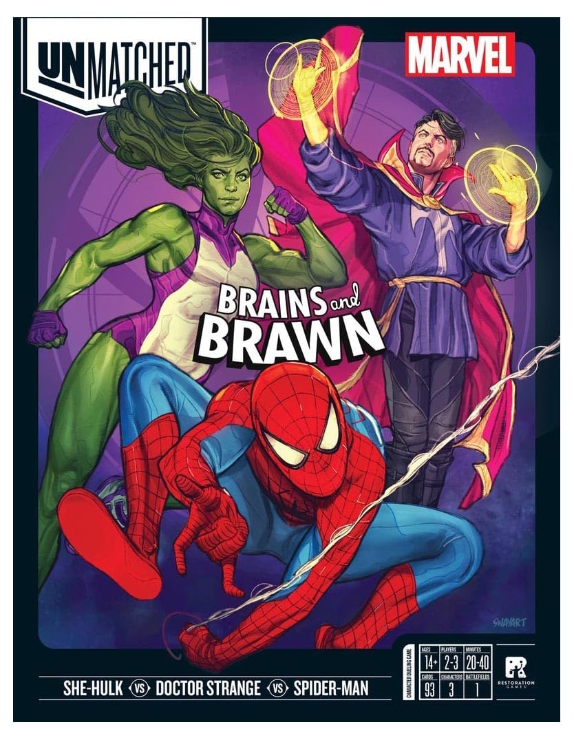 Restoration Games Unmatched: Marvel - Brains and Brawn - Lost City Toys