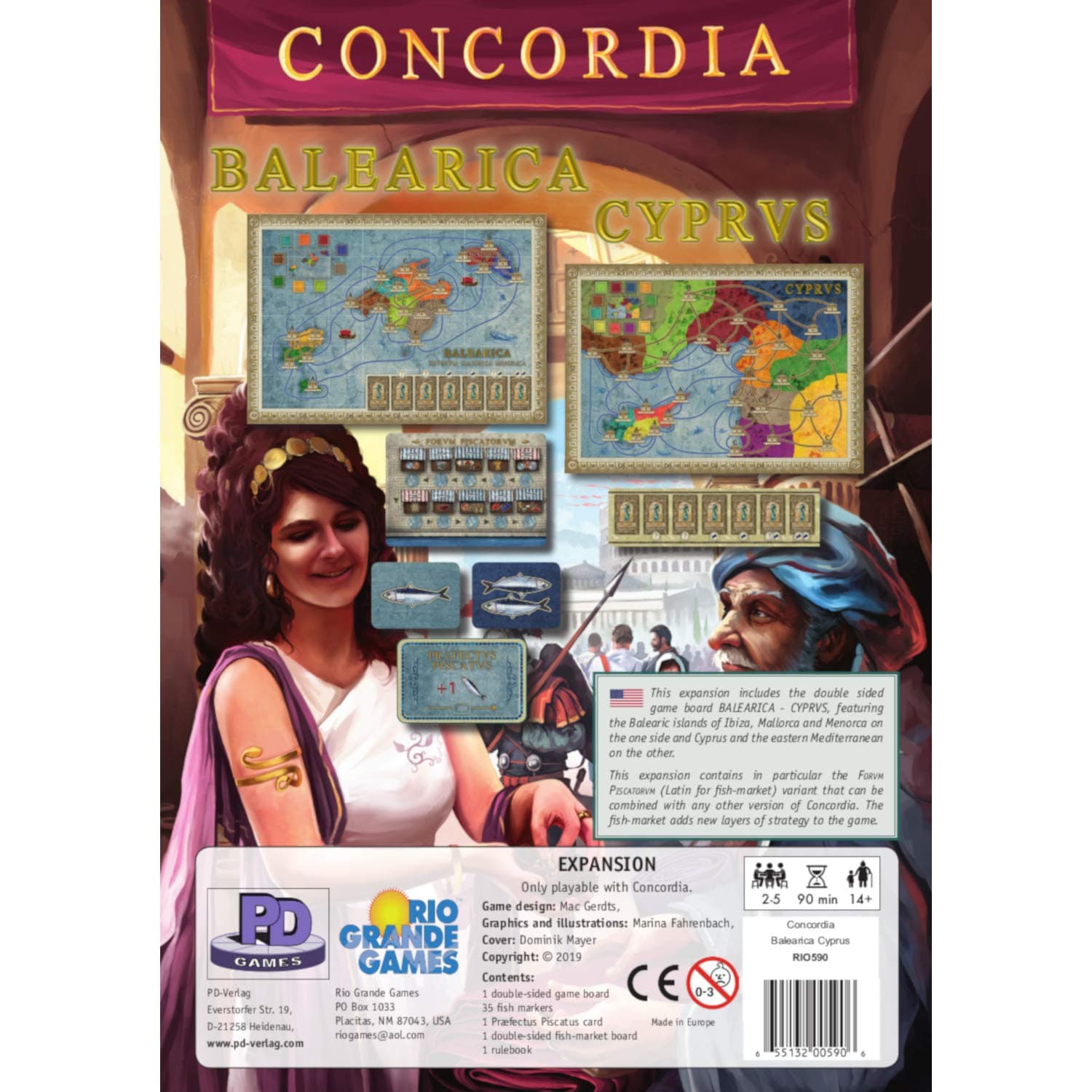 Rio Grande Games Concordia: Balearica and Cyprus Expansion - Lost City Toys