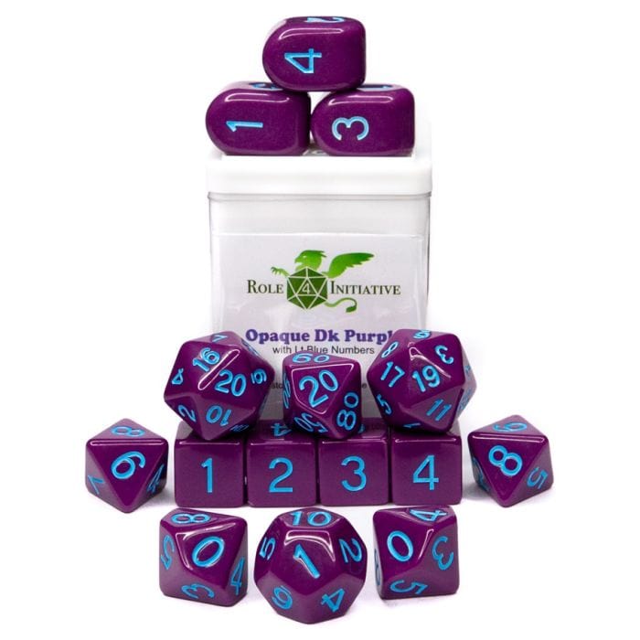 Role 4 Initiative 15 - Set Opaque Purple with Light Blue with Arch'd4 - Lost City Toys
