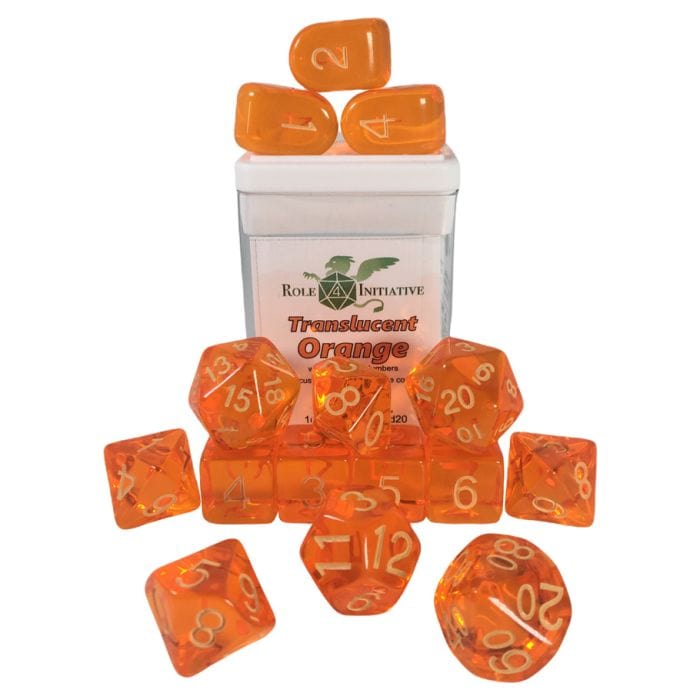 Role 4 Initiative 15 - Set Translucent Orange with Light Orange with Arch'd4 - Lost City Toys