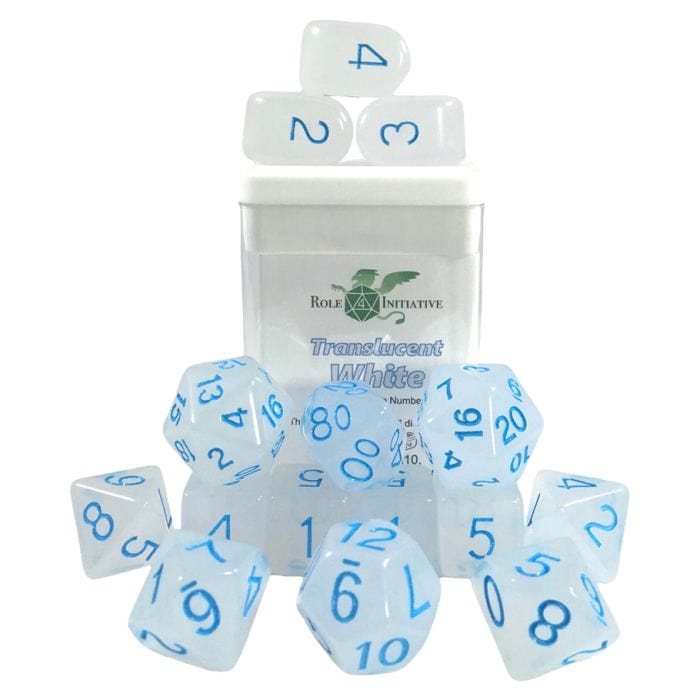 Role 4 Initiative 15 - Set Translucent White with Blue with Arch'd 4 - Lost City Toys