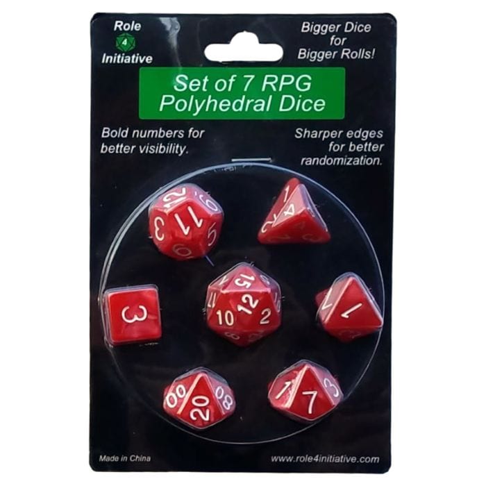Role 4 Initiative 7 - Set Marble Red with White - Lost City Toys