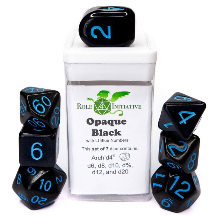 Role 4 Initiative 7 - Set Opaque Black with Blue with Arch'd4 - Lost City Toys