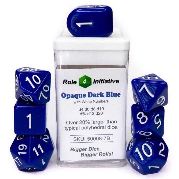 Role 4 Initiative 7 - Set Opaque Blue with White with Arch'd4 - Lost City Toys