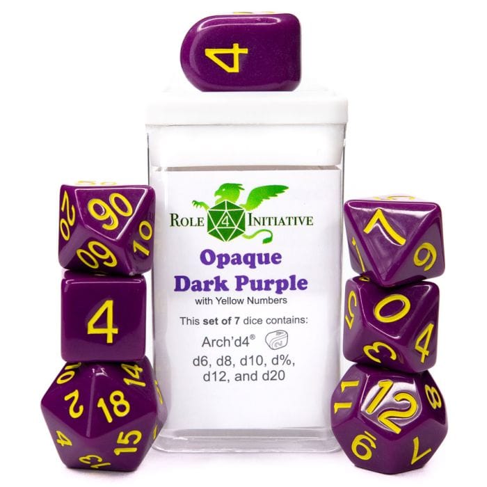 Role 4 Initiative 7 - Set Opaque Purple with Yellow with Arch'd4 - Lost City Toys