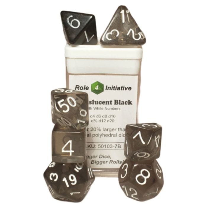 Role 4 Initiative 7 - Set Translucent Black with White with Arch'd 4 - Lost City Toys
