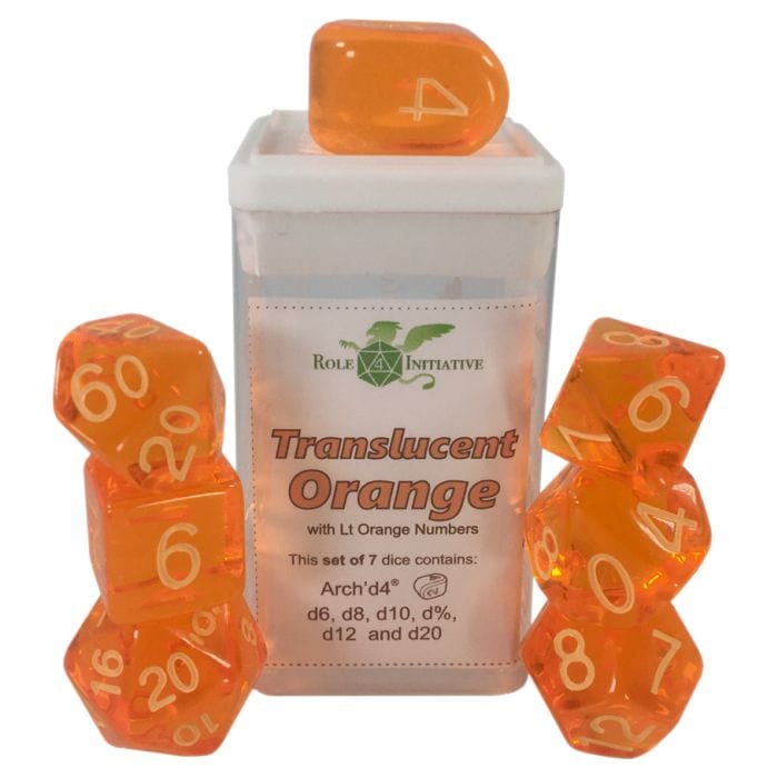 Role 4 Initiative 7 - Set Translucent Orange with Light Orange with Arch'd4 - Lost City Toys