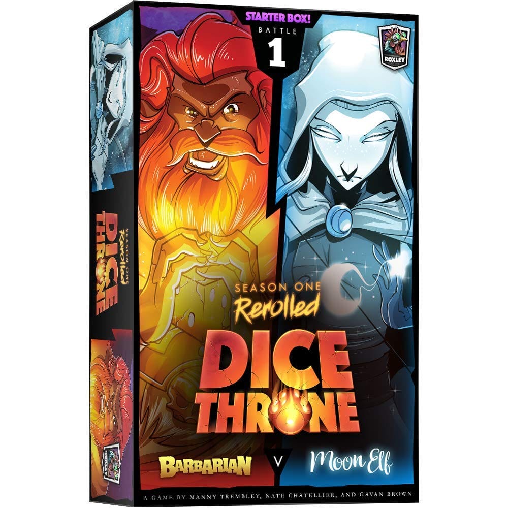 Roxley Games Dice Throne: Season 1 Rerolled - Box 1 - Barbarian vs. Moon Elf - Lost City Toys