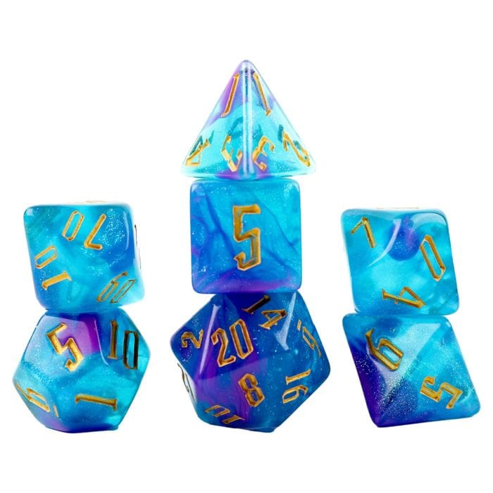 Sirius Dice 7 - Set Cerulean Nebula - Lost City Toys