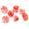 Sirius Dice 7 - Set Cloud Resin Red with White - Lost City Toys