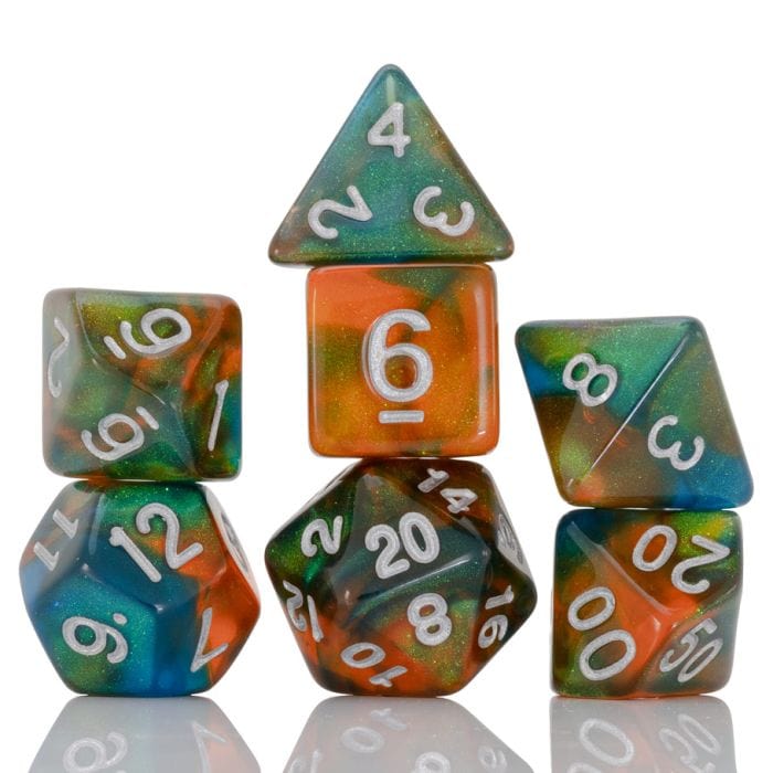 Sirius Dice 7 - Set Persimmon Punch - Lost City Toys