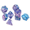 Sirius Dice 7 - Set Violet Betta with Silver Numbers - Lost City Toys