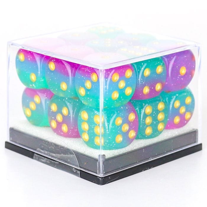 Sirius Dice d6Cube 12mm Nothern Lights (18) - Lost City Toys