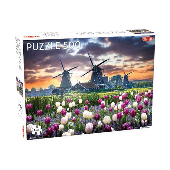 Tactic USA Puzzles Tactic USA Puzzle: Old Mills and Tulips 500 Piece