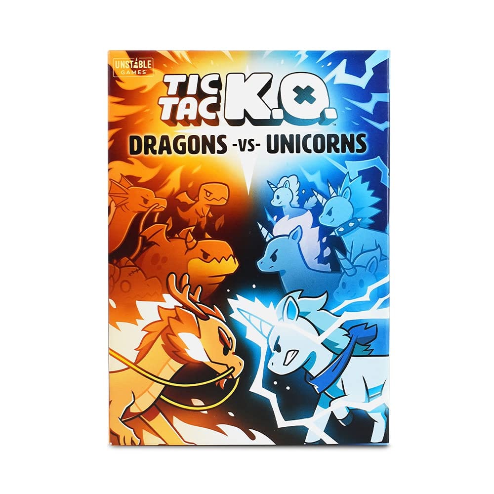 Teeturtle Non-Collectible Card Teeturtle Tic Tac KO: Dragons vs Unicorns (stand alone or expansion)